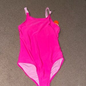 New, Large 10/12 neon pink wonder nation bathing suit